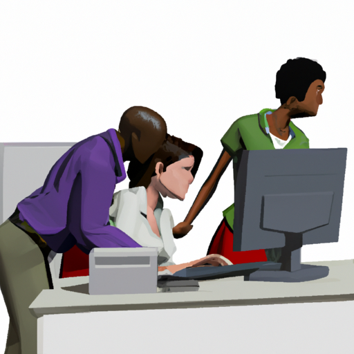 תמונת אנימציה של עובדים עובדים יחד בסביבה הרמונית