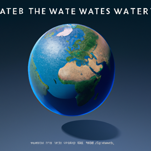איור המציג את כדור הארץ עם פחות כיסוי מים, הממחיש את הרעיון של מחסור במים.